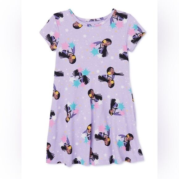 Three Piece Toddler Girl Print Skater Dress - Picture 2 of 7